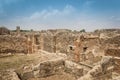 Pompeii ruins: remains of ancient houses at archeological site