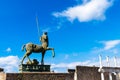 Pompeii statue of Centaur ancient roman city ruins destroyed by Vesuvius volcano