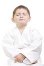 Pompous little karate kid Royalty Free Stock Photo