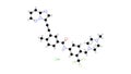 ponatinib hydrochloride molecule, structural chemical formula, ball-and-stick model, isolated image inhibitor of tyrosine kinases