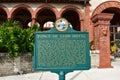 Ponce de Leon Hotel Sign on Henry Flager College background.