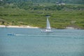 View of People enjoying and sailing on sailboat from lighthouse 4