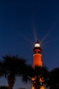 The Ponce De Leon Lighthouse on the Florida coast just before su