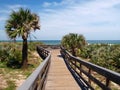 Ponce Inlet Boardwalk Royalty Free Stock Photo