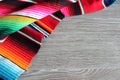 Poncho background Mexican serape Mexico cinco de mayo fiesta wooden copy space