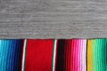 Poncho serape background Mexican cinco de mayo fiesta wooden copy space Royalty Free Stock Photo