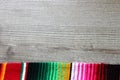 Poncho serape background Mexican cinco de mayo fiesta wooden copy space Royalty Free Stock Photo