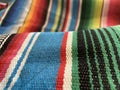 Poncho serape Mexican background for Mexico cinco de mayo fiesta wooden copy space stripe pattern minimalist simple Mexican Royalty Free Stock Photo