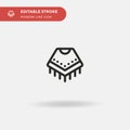 Poncho Simple vector icon. Illustration symbol design template for web mobile UI element. Perfect color modern pictogram on Royalty Free Stock Photo