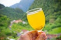 Poncho - traditional drink of Madeira island, Portugal