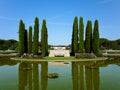 Pond of the American Military Cemetery in Nettuno