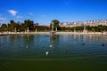 Louvre pond in the gardens, paris