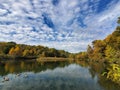 Pond and fall folliage in Hedden County Park, Dover, NJ.