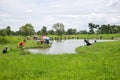 Pond fishing competition held at the defunct Arcamanik golf course, Bandung, Indonesia.