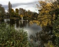 Pond and fountain at Bletchley Park