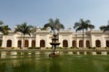 Pond and fountain at the Grand Chowmahalla Palace Royalty Free Stock Photo