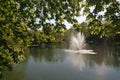 Pond with fountain in Lower Saxony, Germany