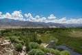 Pond in front of Shey Palace in Leh Ladakh.