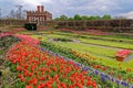 Pond gardens and Banqueting House - Hampton Court Palace Royalty Free Stock Photo