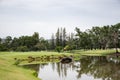 The pond on a golf course in Thailand