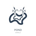 pond icon in trendy design style. pond icon isolated on white background. pond vector icon simple and modern flat symbol for web