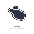 pond icon on white background. Simple element illustration from Animals concept