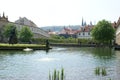 The pond inside Wallenstein Palace Garden in Prague, Czech Republic Royalty Free Stock Photo