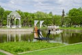 Pond in the Kadriorg Park in Tallinn, Estonia.