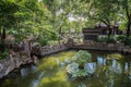 Pond at the Kowloon Walled City Park in Hong Kong Royalty Free Stock Photo