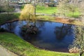 Pond in the Kronenburger park in Nijmegen, Netherlands