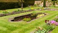 Pond in landscaped garden