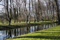 Pond in Lazienki Krolewskie - Royal Baths Park in Warsaw, Poland