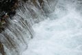 Pond leads to river and waterfall