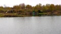 pond of Long in the bay of the Somme near the commune of Long in France Royalty Free Stock Photo