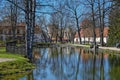 Pond in Maija parks (May Park), Cesis Royalty Free Stock Photo