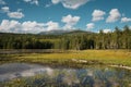 Pond and mountain landscape in Baxter State Park, Maine