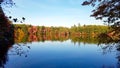 New England Pond in Fall Royalty Free Stock Photo