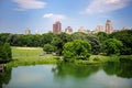 A pond in New York City Central Park in summer Royalty Free Stock Photo