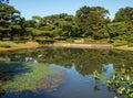 Pond in the Ninomaru Garden at the Tokyo Imperial Palace. Tokyo. Japan Royalty Free Stock Photo