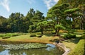 Pond in the Ninomaru Garden at the Tokyo Imperial Palace. Tokyo. Japan Royalty Free Stock Photo