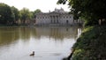 Pond and Palace on the Isle at Lazienki Krolewskie Park, northern facade, Warsaw, Poland