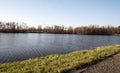 Pond on Park Bozeny Nemcove in Karvina city in Czech republic