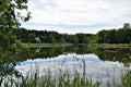 Pond in the park, city park, forest water Royalty Free Stock Photo