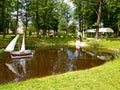 Pond in park of Guryevsk, Russia Royalty Free Stock Photo