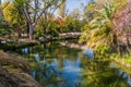 Pond in Parque Infante Dom Pedro park in Aveiro, Portug Royalty Free Stock Photo