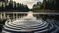 pond ripples water Royalty Free Stock Photo