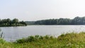 Pond shore in countryside