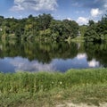 Barton Pond from Barton Dam, Ann Arbor, Michigan Michigan