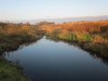 Pond in late autumn weather