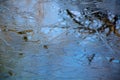 Pond thaws, the last ice on the water surface Royalty Free Stock Photo